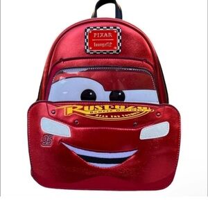 NWT Loungefly Disney Lightning McQueen Cars Metallic Backpack HTF